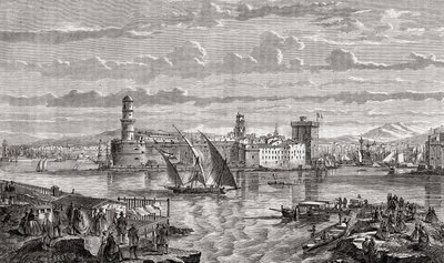 Marseilles during the 18th century, engraved by Pibaraud after Le Breton, from 