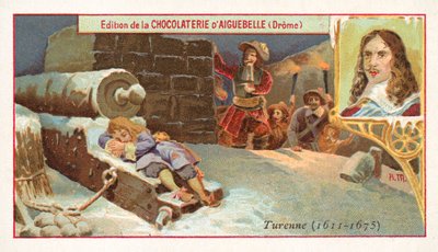 Marshal Turenne sleeping on a cannon on the eve of a battle by French School