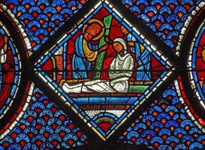 Mary Magdalene Window: Lazarus - His Resurrection by French School