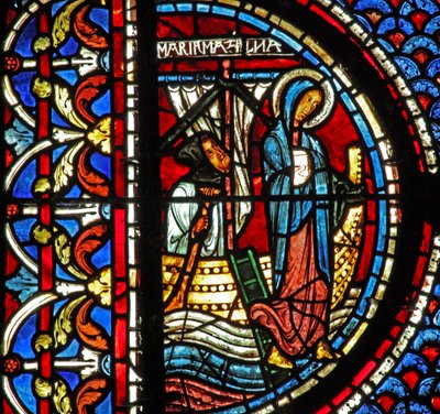 Mary Magdalene Window: Mary Lands in Provence by French School