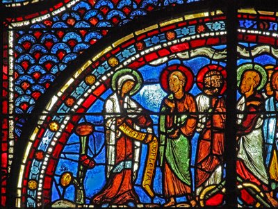 Mary Magdalene Window: Mary Tells the Disciples of the Resurrection by French School