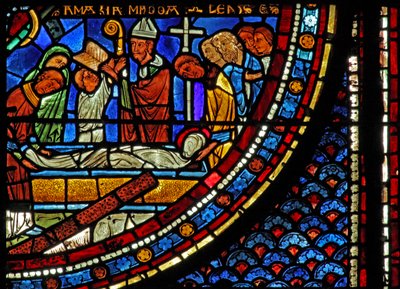 Mary Magdalene Window: The Entombment of Mary Magdalene by French School
