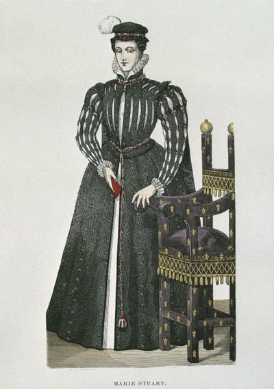 Mary Queen of Scots, copy of a miniature from the Recueil de Gaignieres by French School