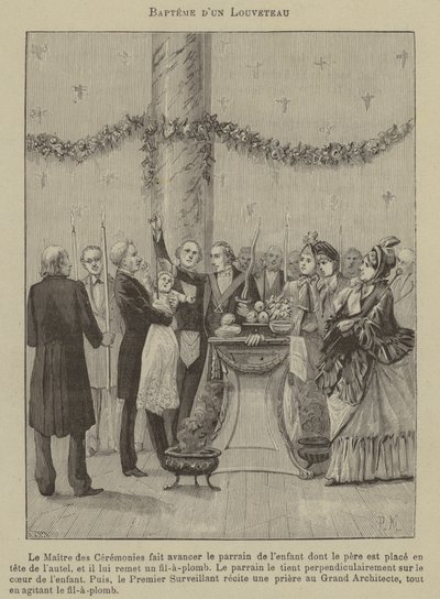 Masonic baptism by French School
