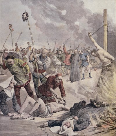 Massacres in China, from Le Petit Journal, 1891 by French School