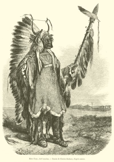 Mato-Tope, Mandan Chief (engraving) by French School