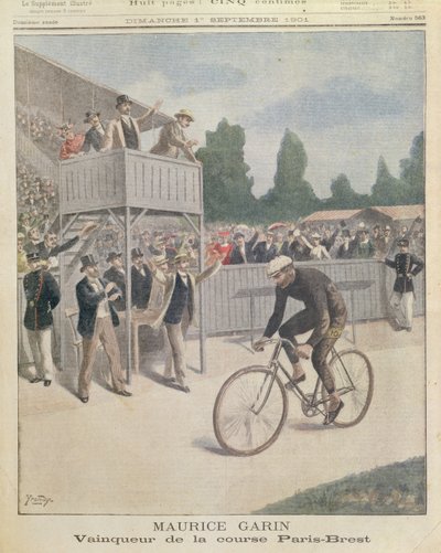 Maurice Garin, champion of the Paris-Brest race, from Le Petit Journal by French School