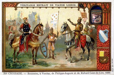 Meeting in Vezelay of Philippe Auguste and Richard the Lionheart by French School