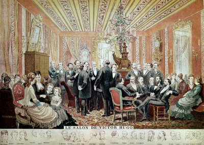 Meeting in the Salon Litteraire de la Maison Hugo, Paris by French School
