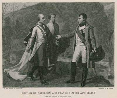 Meeting of Napoleon and Francis I after Austerlitz by French School