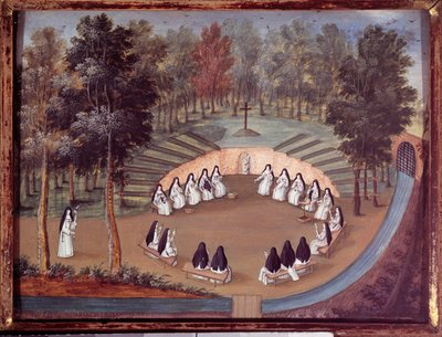 Meeting of nuns at Port Royal des Champs in a conference in solitude by French School