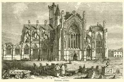 Melrose Abbey by French School