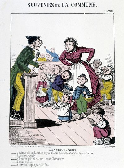 Memories of the Commune: teaching, late 19th century by French School