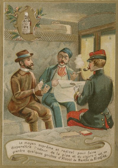 Menthe de Ricqles, Trade Card by French School