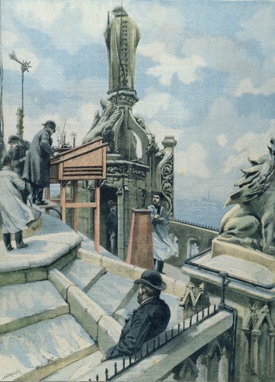 Meteorological Observatory on the Tour St. Jacques, illustration from Le Petit Parisien by French School