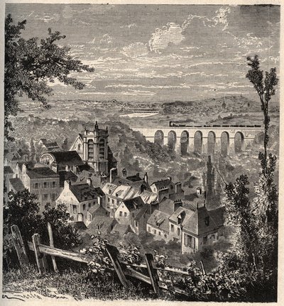 Meudon - department of Hauts-de-Seine - engraving in 