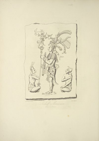 Mexican Relief Found at Oaxaca, illustration from 