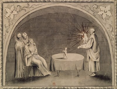 Michel de Nostradame and Catherine de Medici 1559 by French School