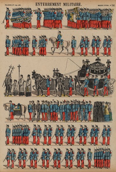 Military funeral by French School