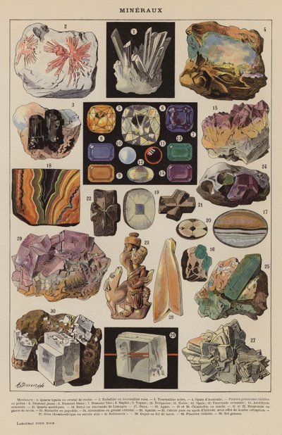 Mineraux by French School