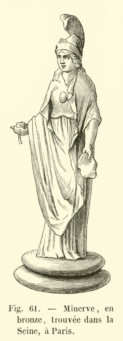 Minerva in Bronze, Found in the Seine, Paris by French School