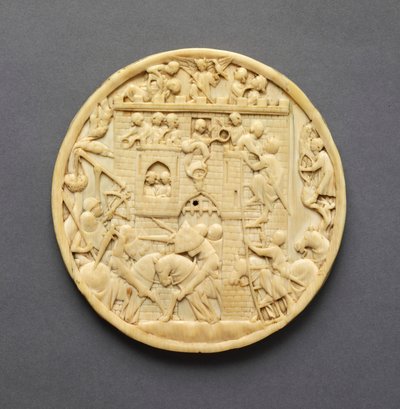 Mirror Case with Attack on the Castle of Love by French School