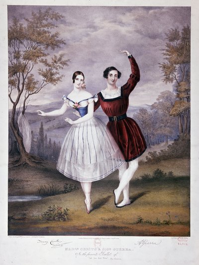 Miss Guerra and M. Guerra in The Lake of Fees, Ballet at the Opera by French School