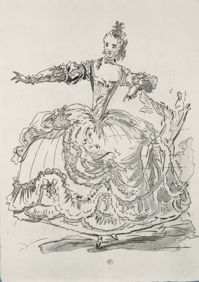 Miss Puvigne as The Living Statue, in Pigmalion, a Libretto by Lamotte, Composed by Jean-Philippe Rameau, 1748 by French School