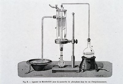 Mitsherlich apparatus for the search for phosphorus in cases of poisoning - in 