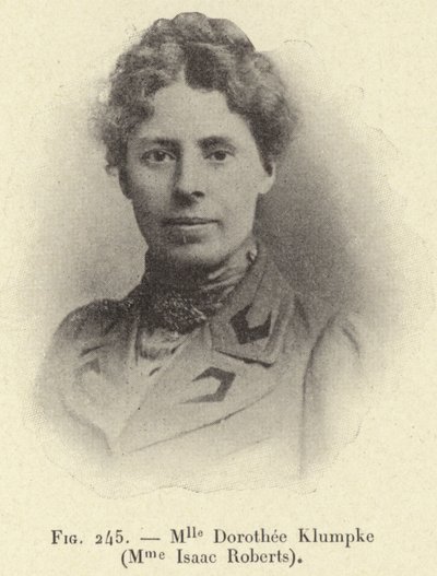 Miss Dorothee Klumpke (Mrs. Isaac Roberts) (engraving) by French School