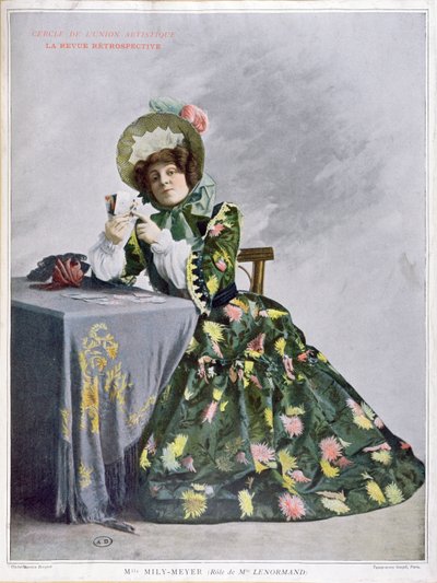 Mlle Mily-Meyer in the role of Mlle Le Normand, 1899 by French School