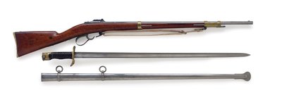 Model 1854 Pinfire Fusil Lance de Cent-Gardes with Scarce Sword-Bayonet by French School