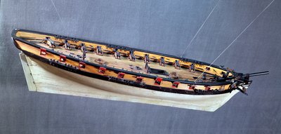 Model of a pirate ship by French School