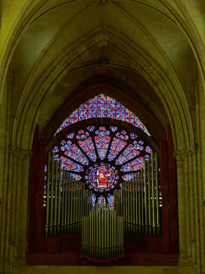Modern glass in thirteenth-century stonework by French School