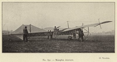 Antoinette Monoplane (engraving) by French School