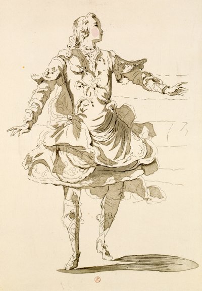 Monsieur Jeliotte as Pigmalion, in Pigmalion, a Libretto by Lamotte, Composed by Jean-Philippe Rameau, 1748 by French School