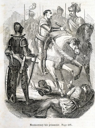 Montmorency made prisoner at Pavie (1525) - in Histoire de France by L.-P. Anquetil by French School