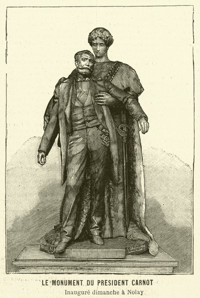Monument to Assassinated French President Sadi Carnot (engraving) by French School