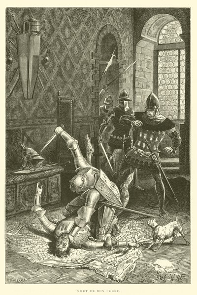 Death of Don Pedro by French School