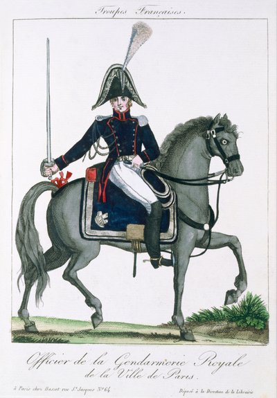 Mounted Officer of the Royal Gendarmerie of Paris, c.1790 by French School