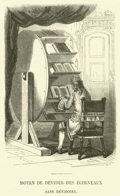 Method of Winding Skeins Without Swifts (engraving) by French School