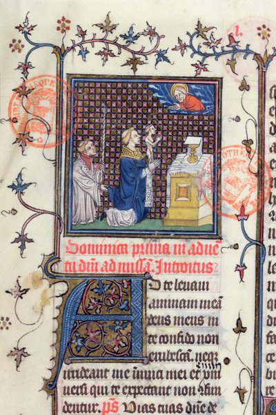 Priest offering his soul to God the Father by French School