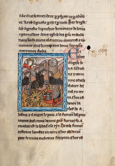 Commentary on the Apocalypse of St John, late 13th century (Ms65 f30r) by French School
