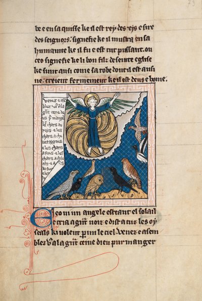 Commentary on the Apocalypse of St John, late 13th century (Ms65 f73r) by French School
