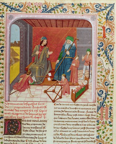 The Six Ages of Man from Des Proprietez des Choses by Bartholomeus Anglicus by French School