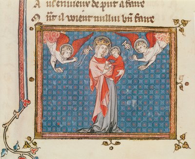 Virgin and Child with Angels Bearing Censers, from Ovide Moralise Written by Chretian Legouais by French School