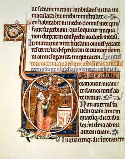 Illuminated page, from the Psalter of St. Louis and Blanche of Castile by French School