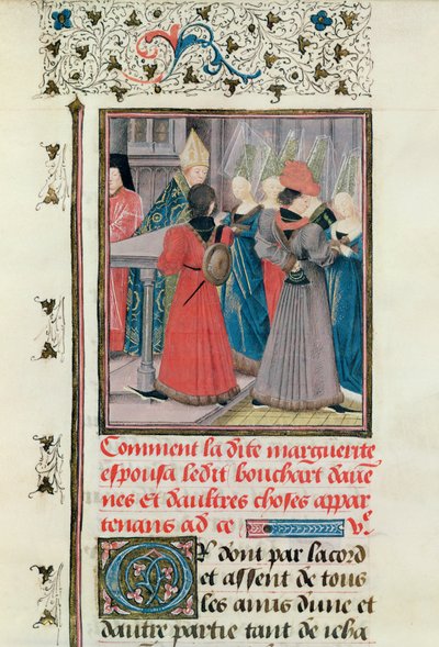 Marriage of Marguerite de Constantinople with Bouchard d