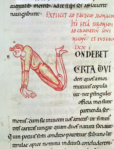 Historiated initial N, from the letters of St. Jerome by French School