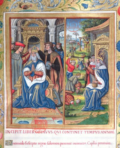 Illustration from Book VIII, Chapter 1 of the Antiquities of the Jews by Flavius Josephus by French School